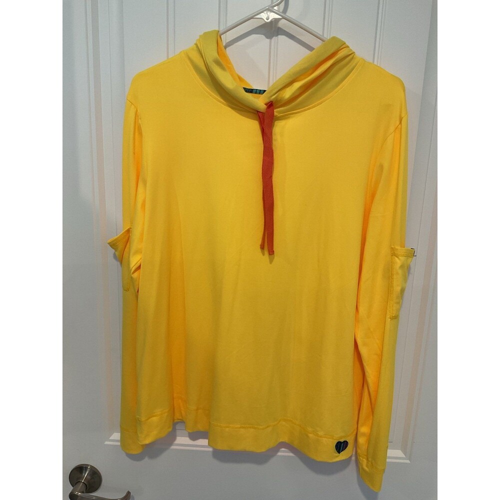 NWOT Lug Coupe Long Sleeve Hooded Top Medium - Yellow